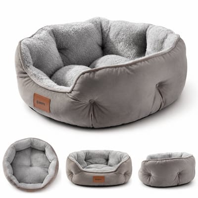 BOTC Hondenmand - Kattenmand - Vetbed 50 cm - Maat S - Warmtemat - Voor honden en katten - Grijs
