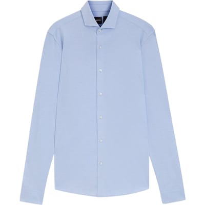 Boss Heren Oxford Shirt Met Spreadkraag Lange Mouwen (Blauw)