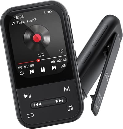 Draagbare MP3-speler met clip voor sport en onderweg