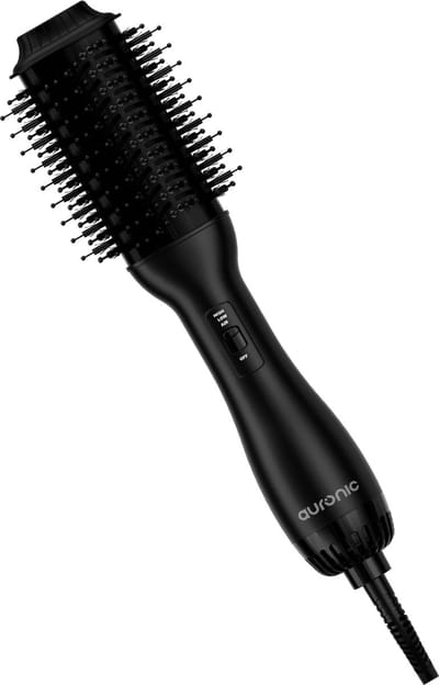 Auronic 4-in-1 Föhnborstel - Airstyler - Stijlen, Krullen, Extra Volume en Borstelen - Multistyler - Krulborstel - Warmteborstel - 360 Graden Flow - Ø 37 mm - Zwart/Zwart