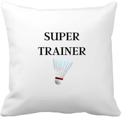 Akyol - super trainer Kussen hoes - Sport - coach - badminton - trainer - geschenk - verjaardag - love gift - 40 bij 40 cm