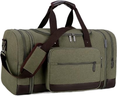 Sporttas Canvas - Weekendtas Reistas - Reizen Kamperen - Meerdere Compartimenten - 53x23x35cm - A