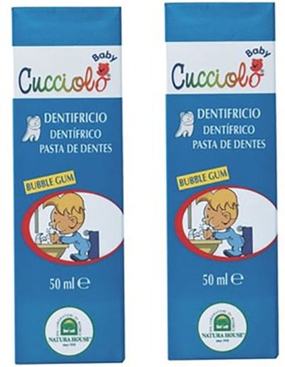 Cucciolo Biologische Baby & Peuter tandpasta - Bubblegum - 50 ml. Voordeelset 2 stuks!!