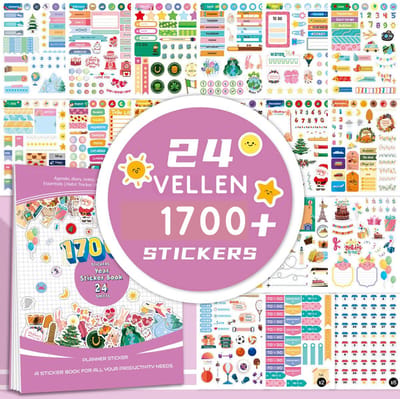Jaar Planner Stickers - 1700+ Bullet Journal stickers - Week & Maand planning stickers - Ook perfect voor agenda & kalender