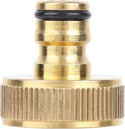 Wateradapter met 1 inch aansluiting voor tuinslangen, voorzien van anti-splash technologie en snelle koppeling