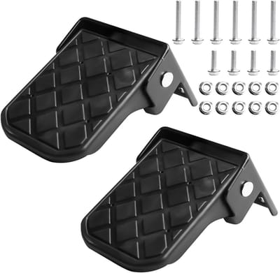 Vouwbare Stap voor Trucks van Gegalvaniseerd Staal, Antislip, Opvouwbare Voetsteunen voor Trailers en E-Bikes, 13.5 x 7.5 cm