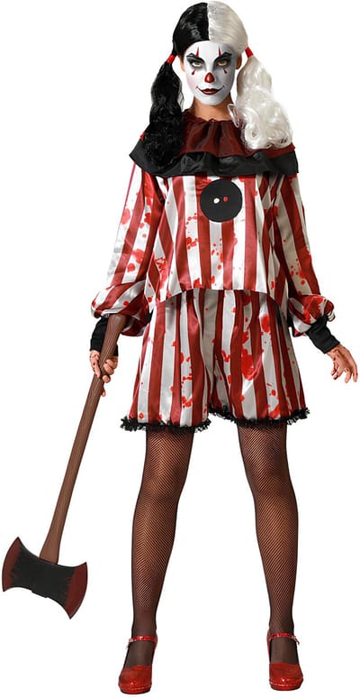 ATOSA - Nightmare Clown Kostuum voor dames - XS / S (34 tot 36)