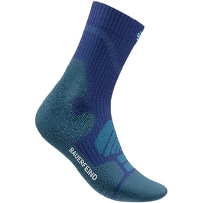 Bauerfeind Outdoor Merino Mid Cut Socks, Men, Ocean Blauw, 46-49 - 1 Paar