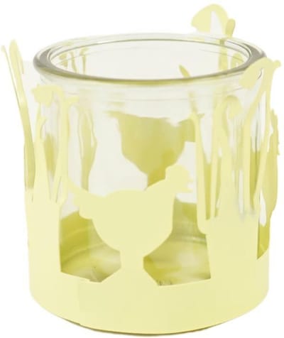 Theelichthouder - Jeanet - S geel - 9 cm
