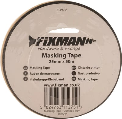 Fixman 192532 Afplaktape - 25mm x 50m