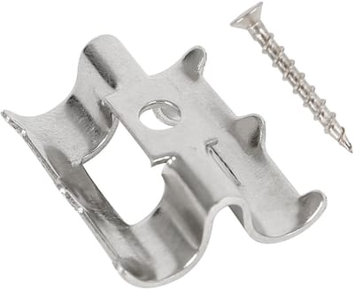 Dailygoods- Bevestigingsclips 7 mm - WPC-clips - Roestvrij Staal - U-vormig met Haak - 100 Stuks - Duurzaam en Praktisch - Bevestigingselement