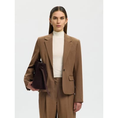 Selected Femme slwfitted signe blazer noos 16101746 toffee