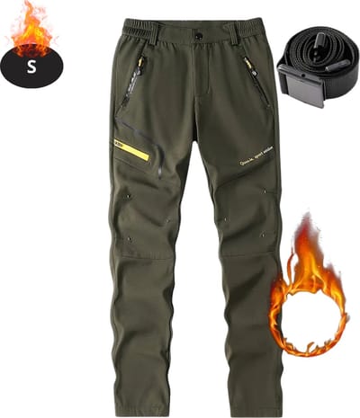 Livano Skibroek - Skipak - Snowboard Broek - Winterbroek - Sneeuwbroek - Heren - Wintersport - Leger Groen - Maat S