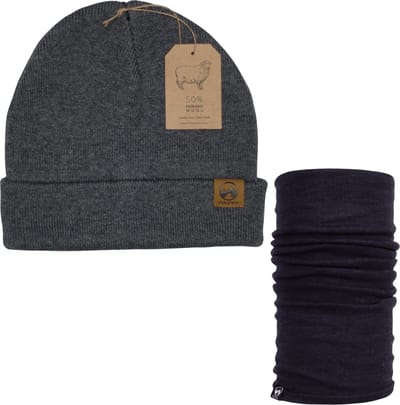 MowMow MERINO Muts + Merino Nekwarmer - Beanie - Heren - Dames - 2-Pack