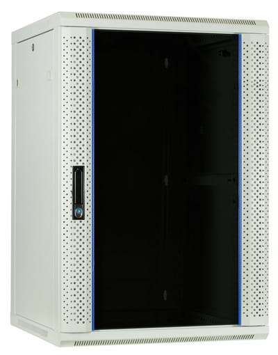 DSIT 18U witte wandkast met glazen deur 600x600x900mm (BxDxH) - serverbehuizing - serverrack - serverkast - 19 inch