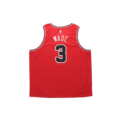 Nike Vintage Ademend Mouwloos Basketbalshirt, Fan Editie, Chicago Bulls, Wade #3 Heren Tops Rood 864465-658 M red