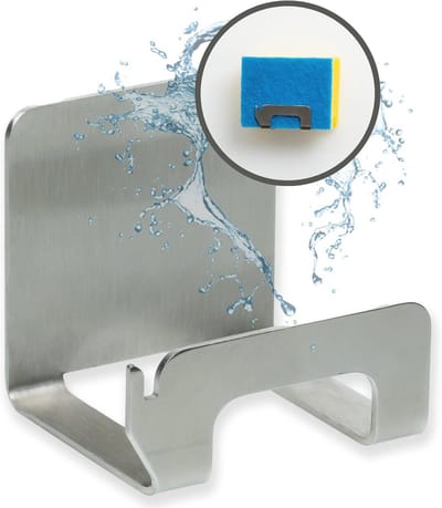 Sponshouder keuken van roestvrij staal - zelfklevend - vaatdoekhouder - Made in Germany sponshouder gootsteen magnetische