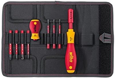 Set Schroevendraaiers Slank, Pozidriv en Plusminus (PH/PZ), 9 Delen, Met Tas