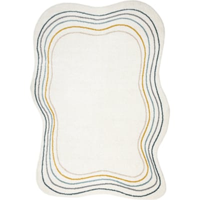 Kleden Rugsx Tapijt FUSION 5707 wit / donkergroen Shape 160x220 cm