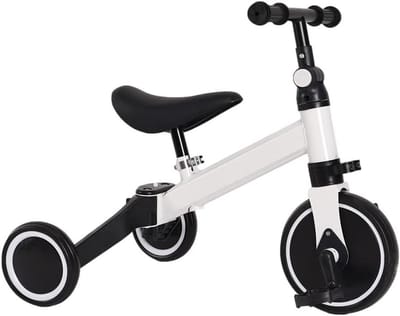 3-in-1 Kinder Driewieler Loopfiets met Verstelbaar Zadel - Lichtgewicht en Duurzaam