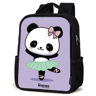 NoBoringSuitcases.com® - Rugzak zwart meisjes - Schooltas meisje - NoBoringSuitcases.com® - Rugzak zwart - Schooltas jongen & meisje - Pandabeer - Rugtas voor school - Boekentas kind - Schoolrugzak - Kinderrugzak