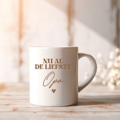 Mok Opa - Nu al de liefste Opa - Leuke beker met oor om jullie zwangerschap aan te kondigen