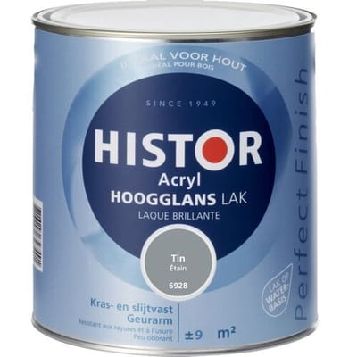 Histor Acryl Hoogglans Lak - Tin