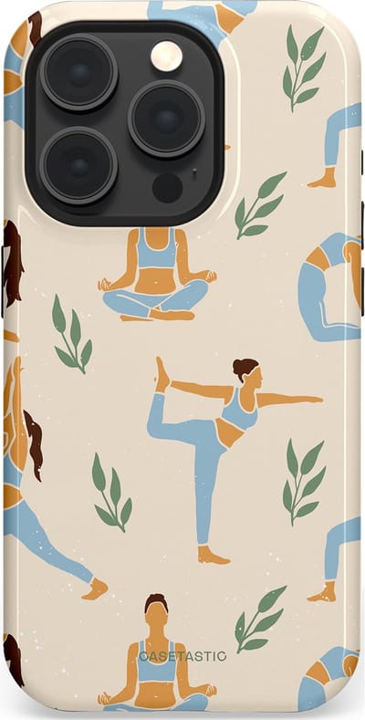 Casetastic Hoesje Geschikt voor Apple iPhone 15 Pro Magsafe - Stijlvolle Beschermende Duo-layer Case - Yoga zen