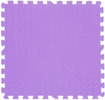 Yogamat Set - Vloerbescherming - Thuis sporten - Antislip Schuim - 8 Stuks 60x60cm - Paars