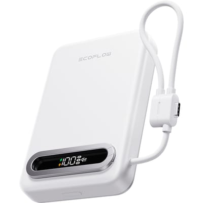 EcoFlow RAPID Mag Qi2.2 Magnetische Powerbank (10.000 mAh, 25 W, ingebouwde USB-C-kabel)