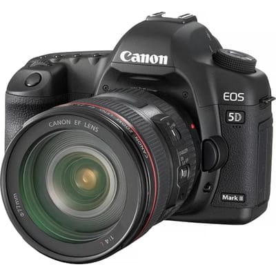 Canon DSLR EOS 5D Mark II Camera + EF 24-70mm F4L IS USM Zoomlens zwart