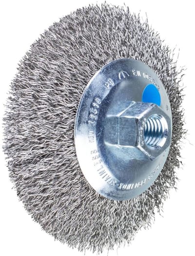 PFERD TOOLS Schijfborstel ongetordeerd KBU Ø 115 x 10 mm M14 Ø roestvrijstalen draad 0,35 voor haakse slijpers POS KBU 11510/M14 INOX 0,35 43316023 1