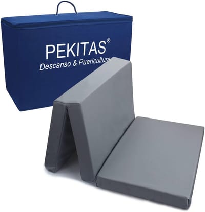 Opvouwbaar Matras voor Reisbed 120 x 60 cm - Ademend en Wasbaar - 6 cm Dikte, Kindvriendelijk