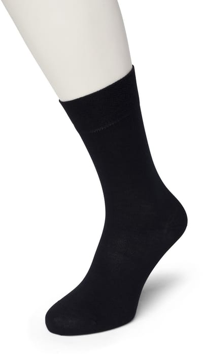 Bonnie Doon Katoenen Comfort Sok Donker Blauw Dames maat 35/38 - Speciale Breitechniek in Boord - Knelt niet - Katoen en Lycra - Maximaal Draagcomfort - Zakt niet af - Gladde Teennaad - Voor Gevoelige Voeten en Benen - Navy - Dark Blue - BE121401.102