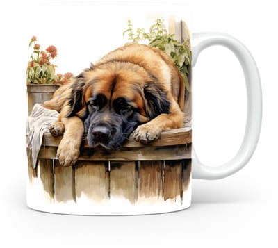 Mok Leonberger Beker voor koffie of tas voor thee, cadeau voor dierenliefhebbers, moeder, vader, collega, vriend, vriendin, kantoor, opa, oma, hond, kerst, sinterklaas, verjaardag