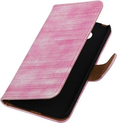 Roze Mini Slang booktype cover hoesje voor LG G5