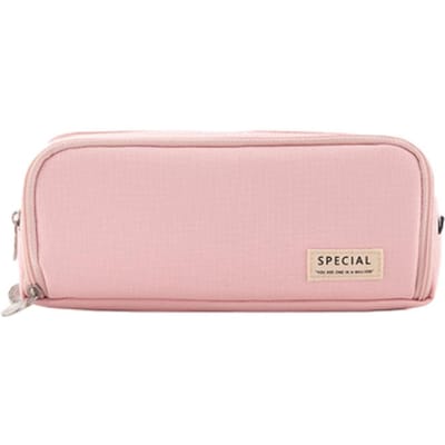 Grote etui voor meisjes, jongens, school, esthetische ritssluiting, potloodzakjes, schattig Kawaii etui helder roze