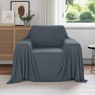 vidaXL - plaid - Donkergrijs - 210 - x - 140 - cm - 0.41 - kg - Fleece