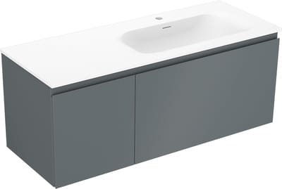 Mexen Orio badkamerkast 120 cm met wasbak Vela rechts, 1S, 1D, grafiet mat/wit mat - 91A13-12047-3-BBFF66-W23P01