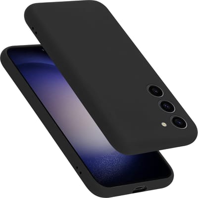 Cadorabo Hoesje geschikt voor Samsung Galaxy S23 PLUS in LIQUID ZWART - Beschermhoes gemaakt van flexibel TPU silicone Case Cover