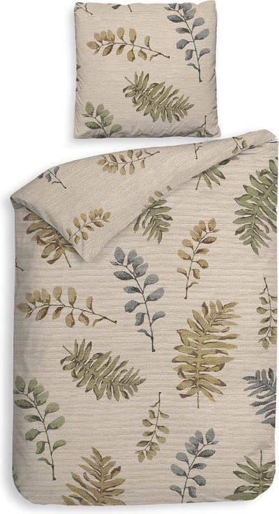 Heckettlane Listi Dekbedovertrek - Eenpersoons - Katoen - 140x200-220cm - Natural