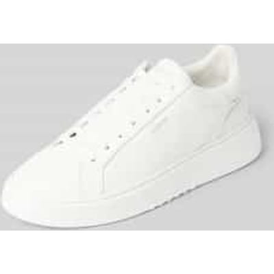 Sneakers van echt leer met logodetail