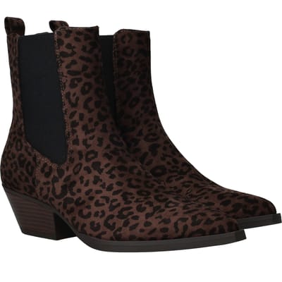 POSH by Poelman Enkellaarsjes - Dames - Bruin - Maat:36