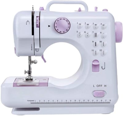 Naaimachine - Huishoudmachine - Kleding Maken - 12 Steekpatronen - 28x12x27 cm - Wit