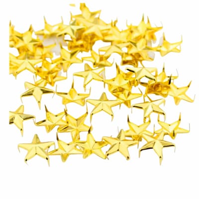 80 Kleding studs goudkleurig ster 10 mm - Charme Bijoux