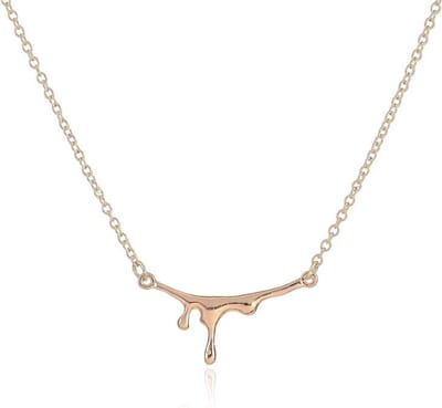 24/7 Jewelry Collection Druipende Verf Ketting - Kunstenaars - Goudkleurig