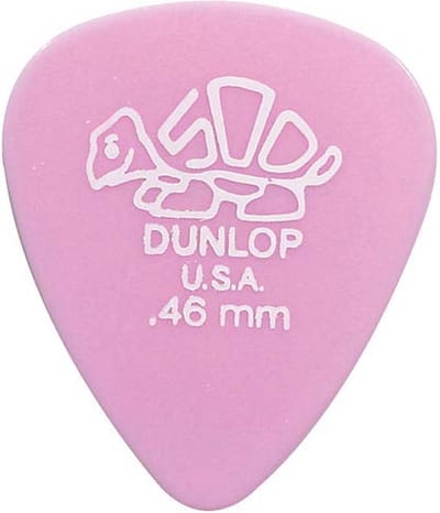 Dunlop 41-R-46 0,46 mm Plectra Lichtroze 72 Stuks Voor Gitaar Delrin 500 Materiaal
