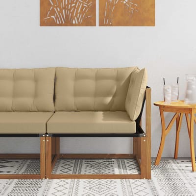 vidaXL - Buitenhoekbank - Massief - Acacia - Hout - Naturel