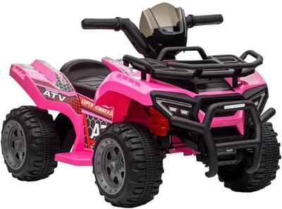 Elektrische Kinderquad - Voertuig met 4 Wielen - 6V - tot 2 km/u - Kinderen 1,5-3 jaar - Vooruitfunctie & Muziek - Kindervoertuig - Accuvoertuigen - Roze