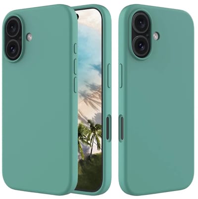 MobyDefend Hoesje - Geschikt voor iPhone 16 - Matte Siliconen Backcover - Groen